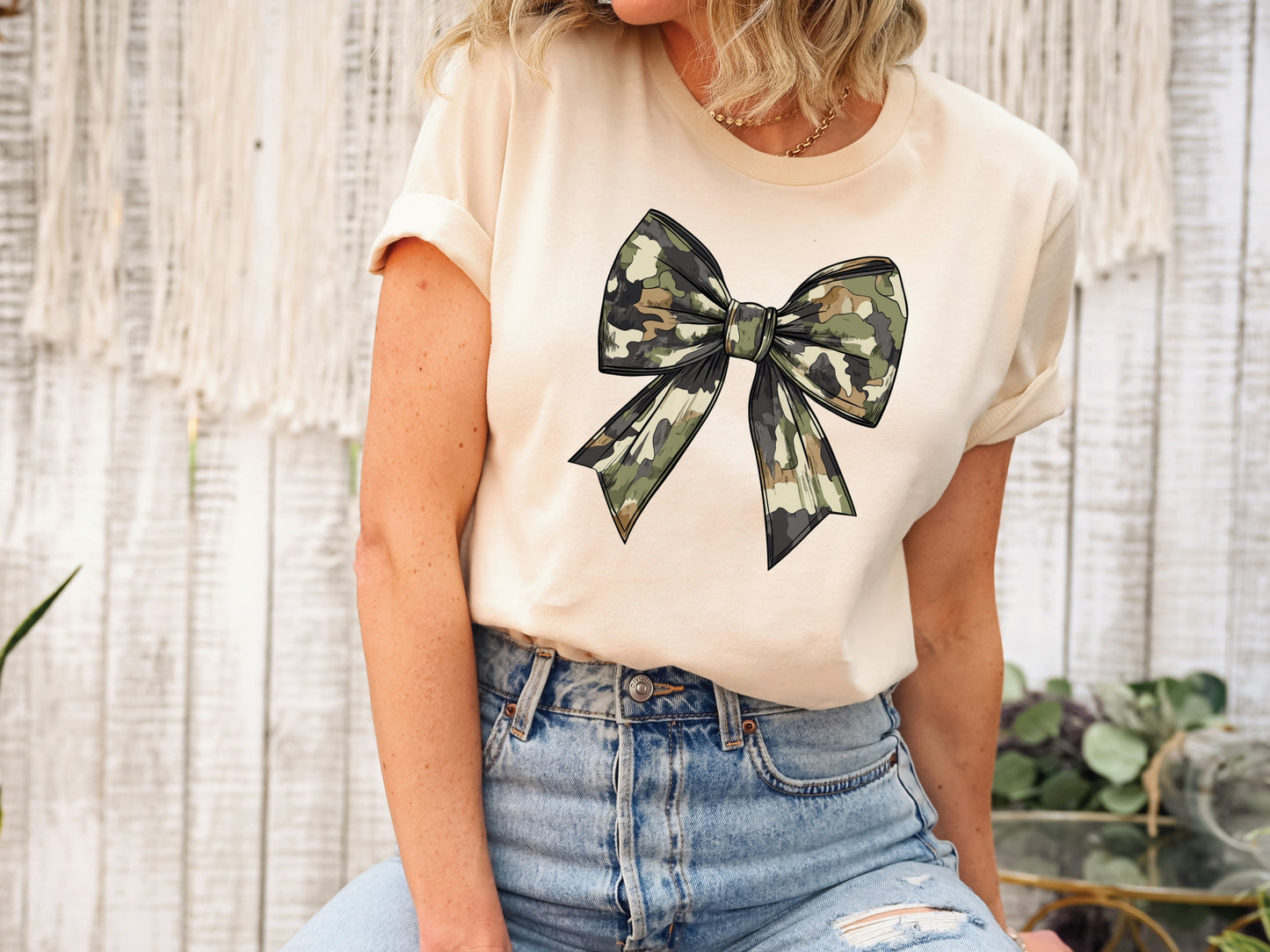 Funny Hunting Season Shirt for Women, Camo Bow Shirt, Camo Coquette Bow Shirt, Duck Hunting Shirt, Women's Camouflage Bow Shirt