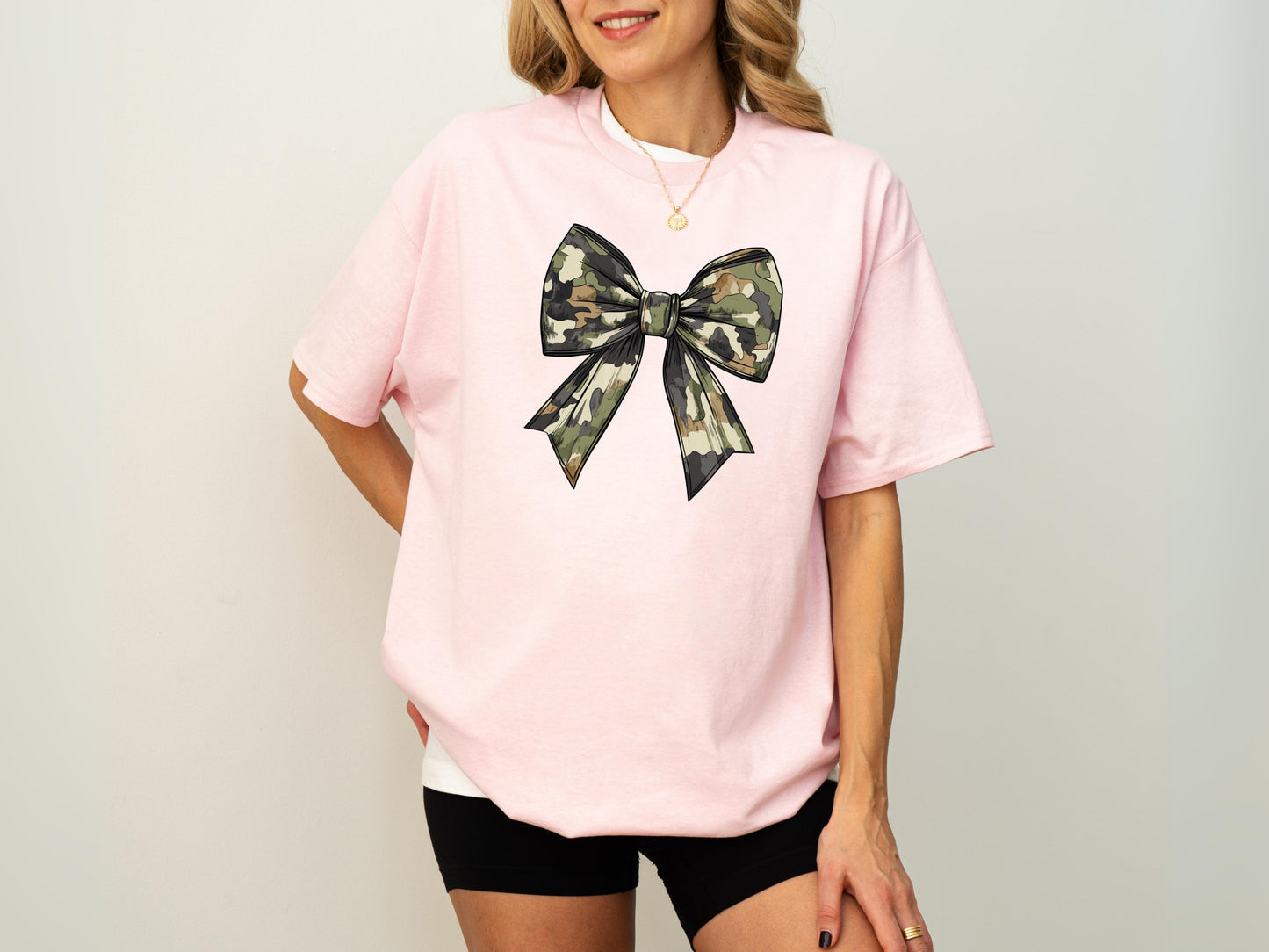 Funny Hunting Season Shirt for Women, Camo Bow Shirt, Camo Coquette Bow Shirt, Duck Hunting Shirt, Women's Camouflage Bow Shirt