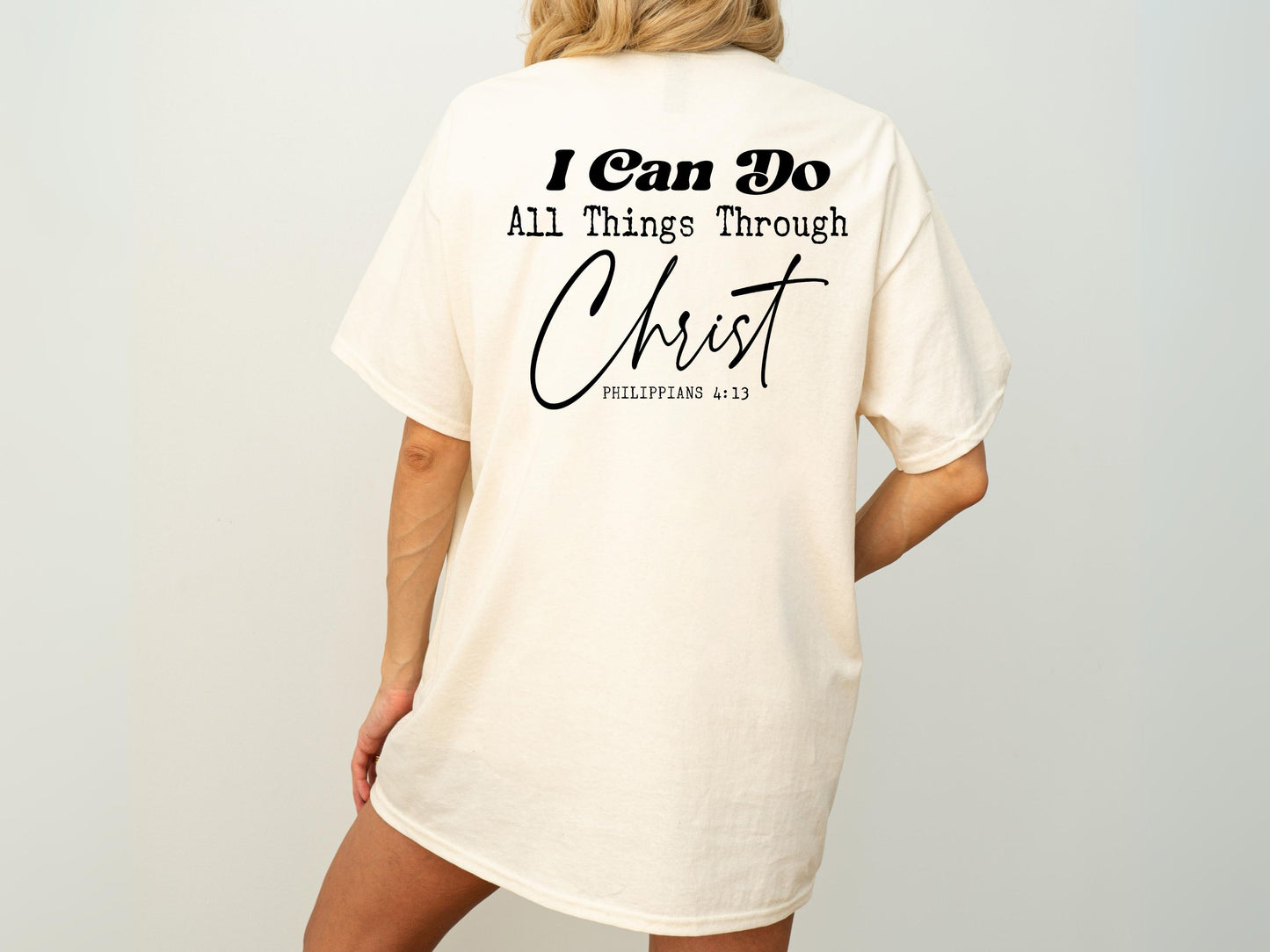 Christian T Shirts, Philippians 4 13 Shirt, Religious Gifts for Women, Christian Gifts for Women, Faith Based T Shirts, Bible Verse Shirt