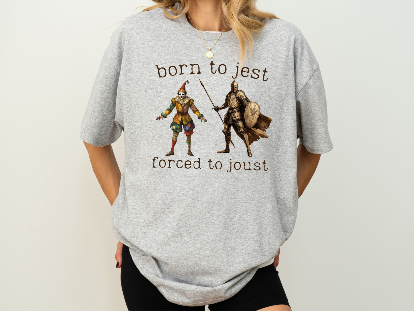 Born to Jest Forced to Joust Shirt, History Lover Gift, Funny Meme Tee, Medieval Gifts, Renaissance Fair Shirt, Knight and Jester Shirt