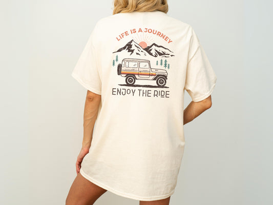 Life is a Journey T-Shirt, Adventure Time Shirt, Travel Lover Gifts, Camping T shirt, Nature Lover Gift, Retro Travel Shirt, Enjoy the Ride