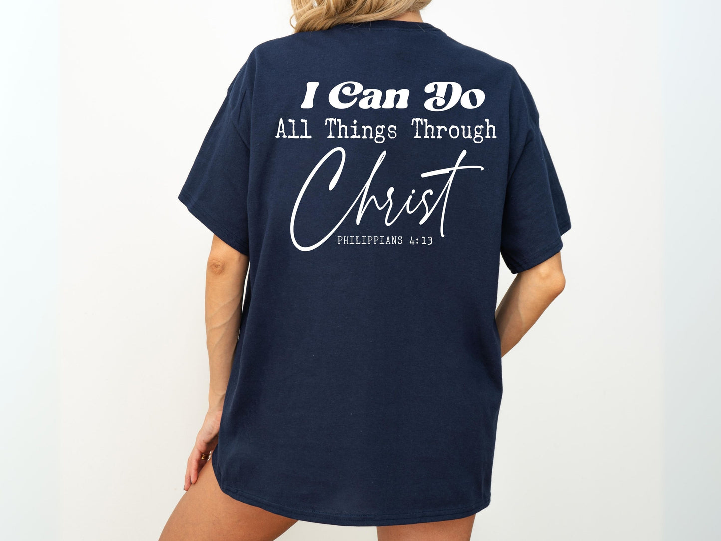 Christian T Shirts, Philippians 4 13 Shirt, Religious Gifts for Women, Christian Gifts for Women, Faith Based T Shirts, Bible Verse Shirt