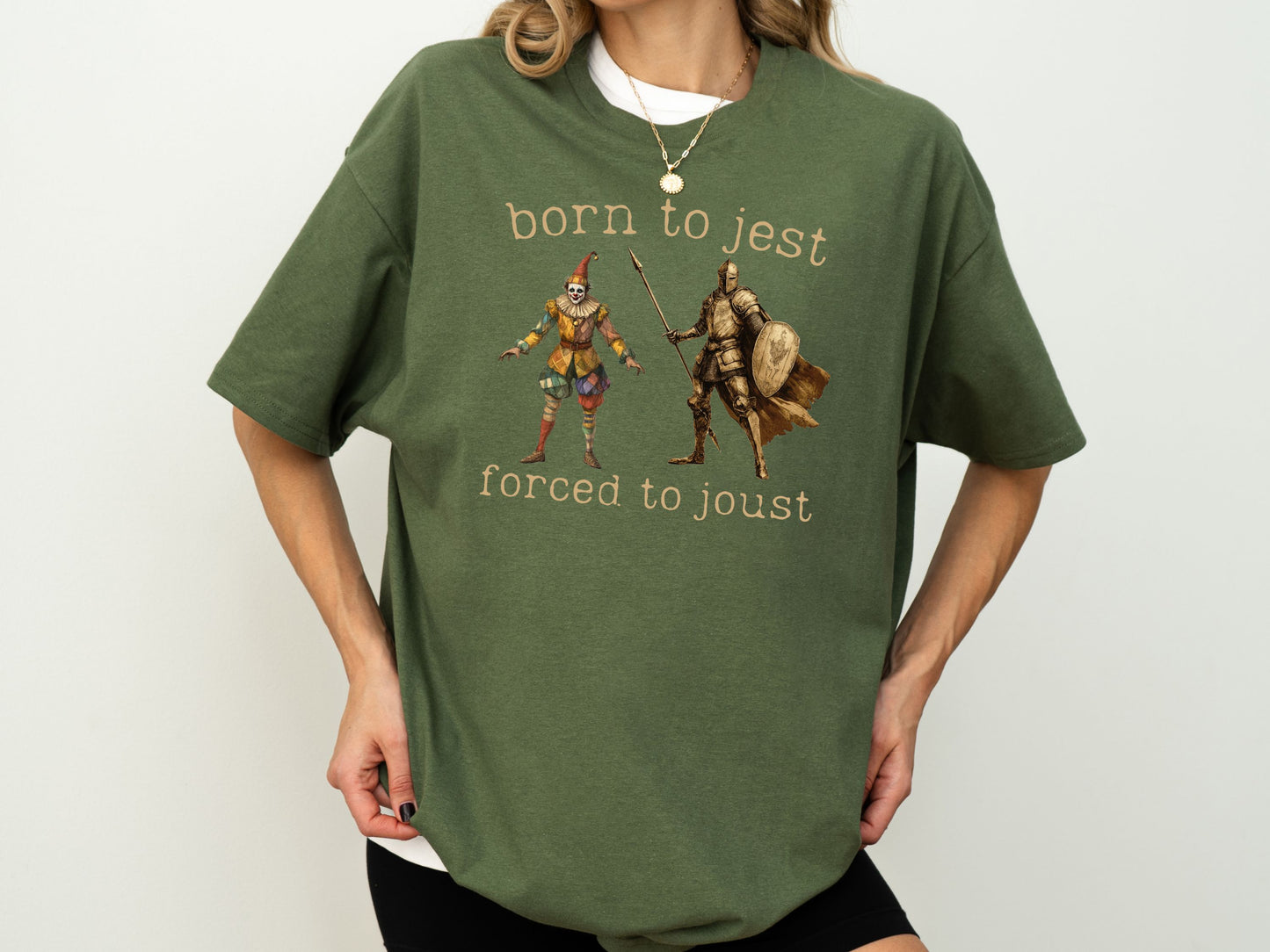 Born to Jest Forced to Joust Shirt, History Lover Gift, Funny Meme Tee, Medieval Gifts, Renaissance Fair Shirt, Knight and Jester Shirt